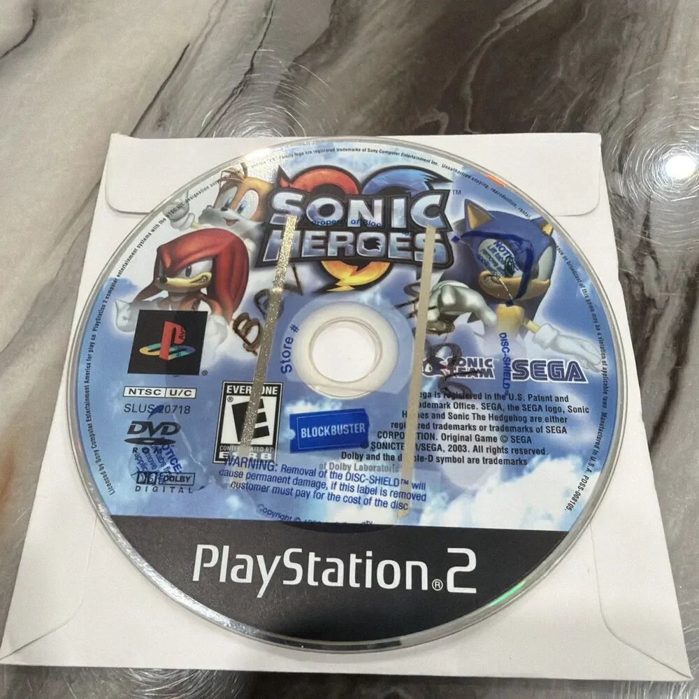 Sonic Heroes (Sony PlayStation 2, PS2, 2005) Disc Only Tested Working